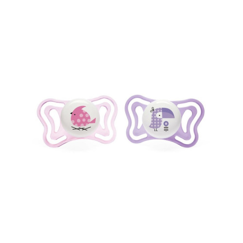 Chicco succhietto light girl silicone 2-6 mesi 2 pezzi
