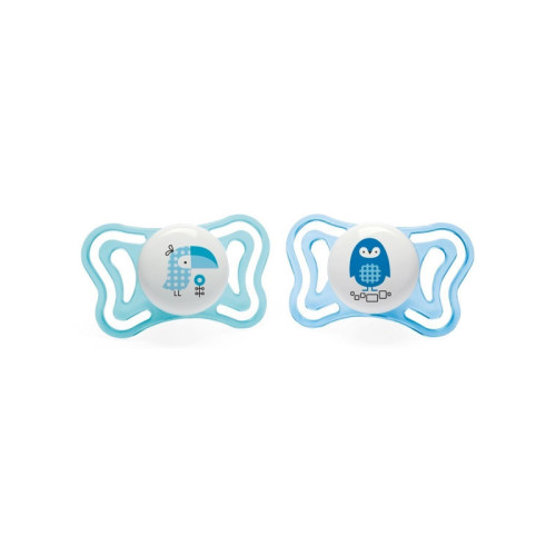 Chicco succhietto light boy silicone 2-6 mesi 2 pezzi