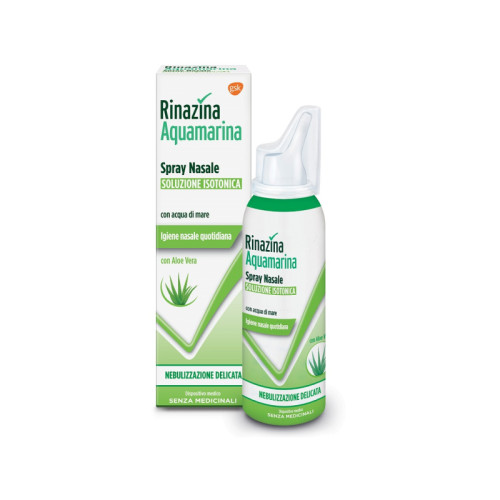 Rinazina aquamarina isotonica aloe spray nebulizzazione delicata 100 ml