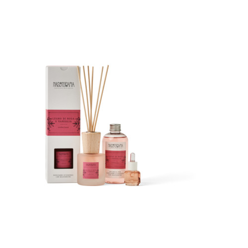 Diffusore bastoncini 100 ml legno di rosa e vaniglia 100 ml