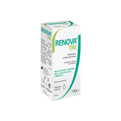 Renova tre collirio a base di trealosio e acido ialuronico 10 ml senza conservanti