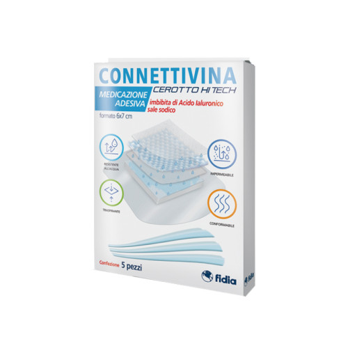 Cerotto connettivina hitech 6 x 7 cm 5 pezzi