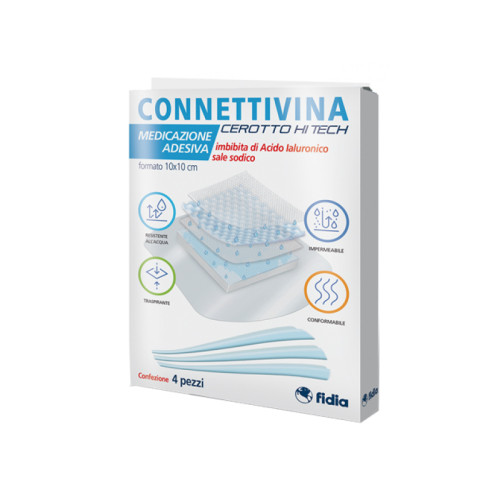 Cerotto connettivina hitech 10 x 10 cm 4 pezzi