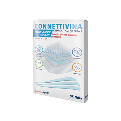 Cerotto connettivina hitech 8 x 12 cm 4 pezzi
