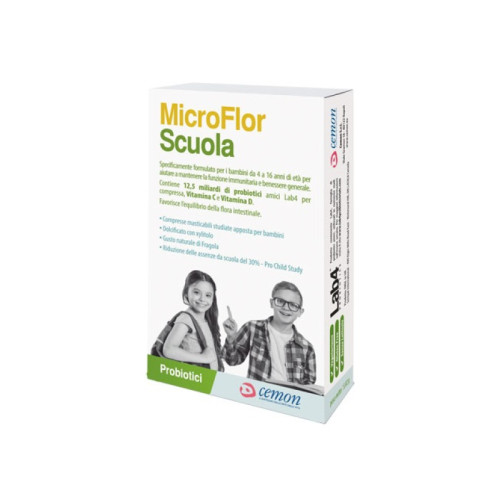 Microflor scuola 30 capsule masticabili