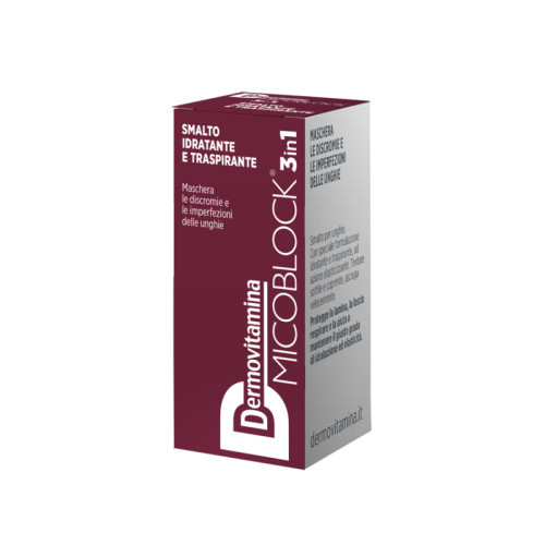 Dermovitamina micoblock 3 in 1 smalto idratante e traspirante bordeaux 5 ml