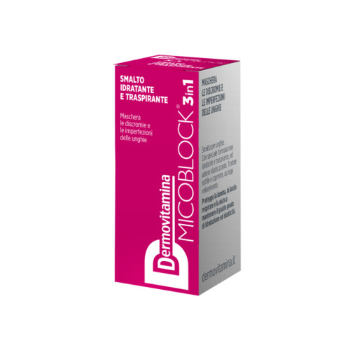 Dermovitamina micoblock 3 in 1 smalto idratante e traspirante fucsia 5 ml