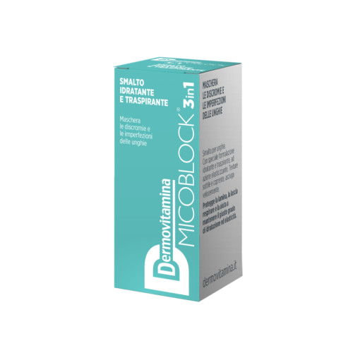 Dermovitamina micoblock 3 in 1 smalto idratante e traspirante turchese 5 ml