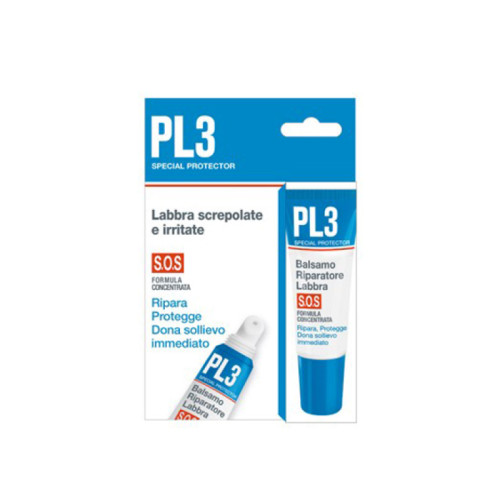 Pl3 balsamo riparatore labbra sos con astuccio 7,5 ml