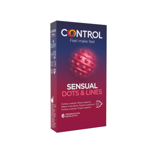 Control sensual dots&lines 6 pezzi