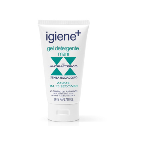 Igiene+ gel detergente mani antibatterico senza risciacquo 80 ml