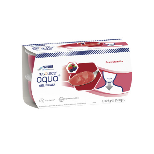Resource aqua+ gelificata gusto granatina 4 vasetti x 125 g