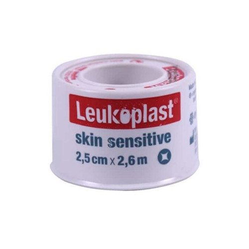 Leukoplast skin sensitive cerotto su rocchetto con massa adesiva in silicone m2,6 x 2,5cm 1 pezzo