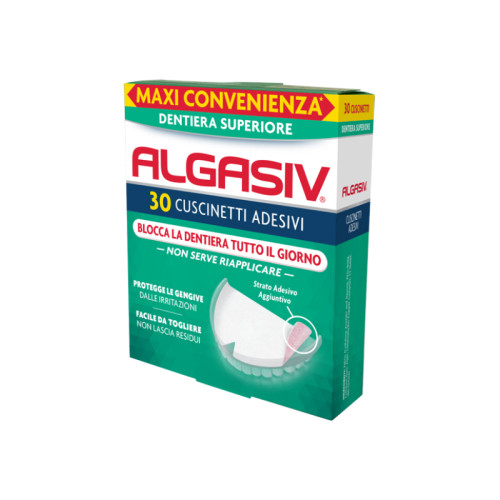 Algasiv adesivo per protesi dentaria superiore 30 pezzi