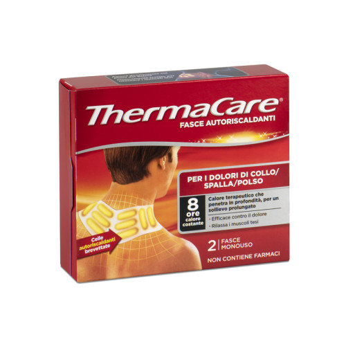 Fasce autoriscaldanti a calore terapeutico thermacare collo/spalla/polso 2 pezzi