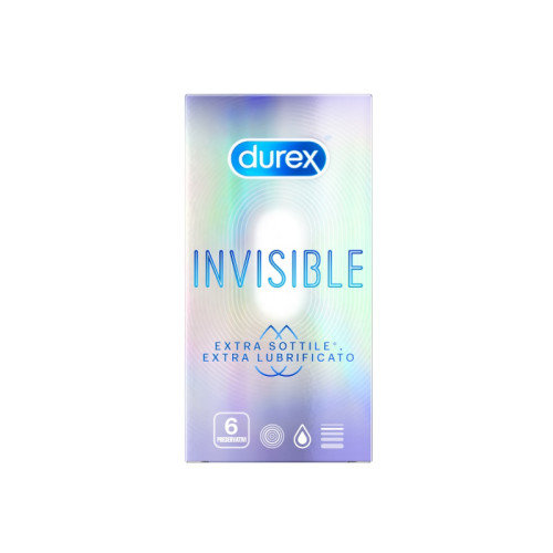 Durex invisible extra lubrificato 6 pezzi