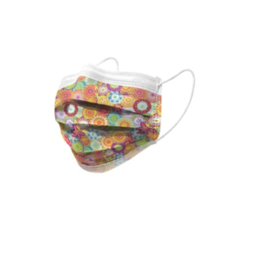 Mascherina chirurgica filtrante 98% 3 veli tipo iir con elastici adulti colors 10 pezzi