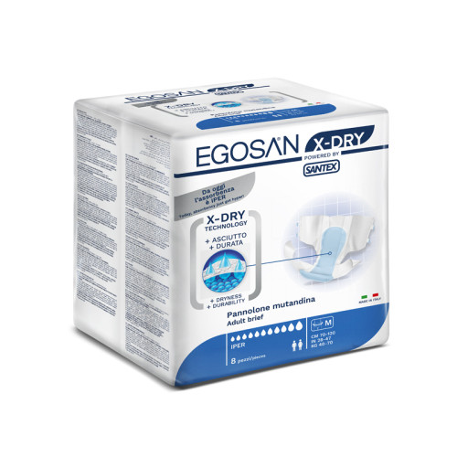 Egosan x dry pannolone mutandina medium 8 pezzi