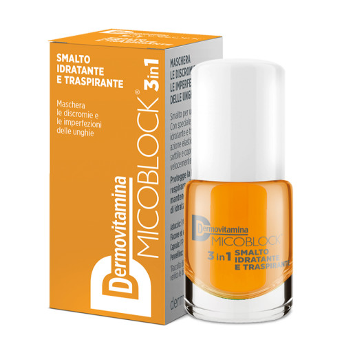 Dermovitamina micoblock 3 in 1 smalto idratante e traspirante giallo 5 ml