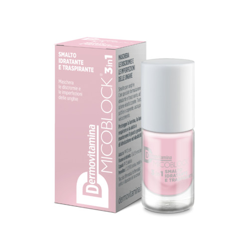 Dermovitamina micoblock 3 in 1 smalto idratante e traspirante rosa chiaro 5 ml