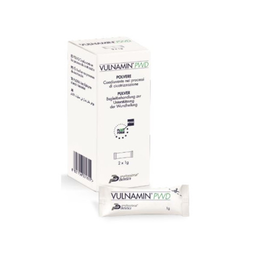 Vulnamin pwd medicazione interattiva in polvere di sodio jaluronato e aminoacidi 2 stick pack