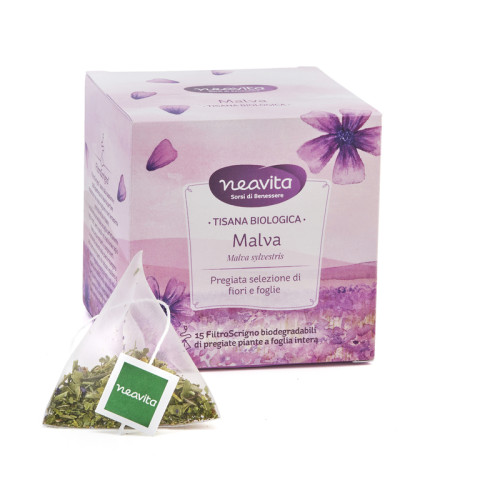 Neavita filtroscrigno malva fiori e foglie bio 15 filtri 1,2 g