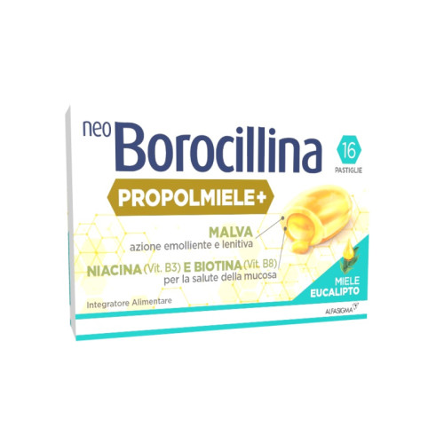 Neoborocillina propolmiele+ miele/eucalipto 16 pastiglie da 3,4 g