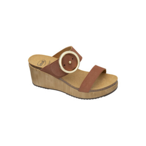 Malibu' wedge nubuck w cognac 36