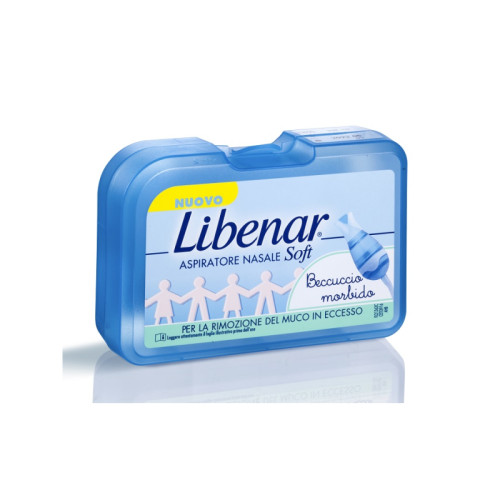 Aspiratore nasale soft libenar + 5 filtri con beccuccio ultra flessibile