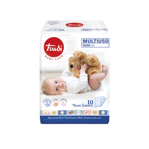 Trudi baby care telini multiuso 60x60 cm 10 pezzi