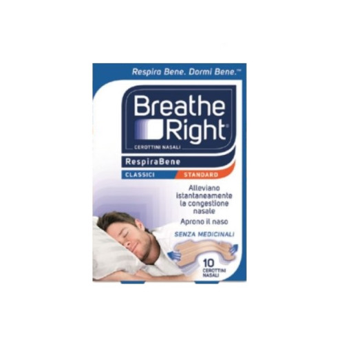 Cerotti nasali breathe right classici 10 pezzi