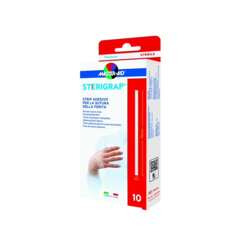 Master-aid sterigrap strip adesivo sutura ferite 75x3 mm 10 pezzi