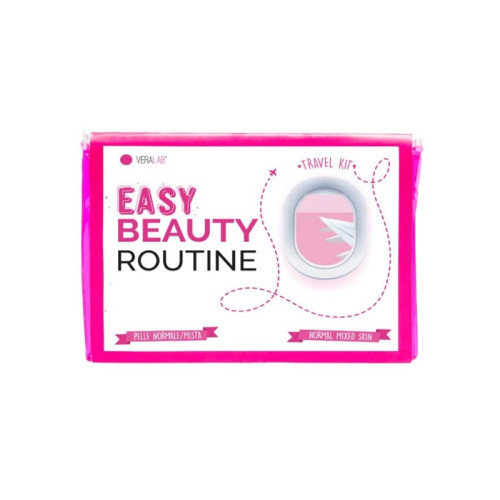 Veralab easy beauty routine pelle normale-mista olio denso 30 ml + acqua micellare 50 ml + luce liquida 50 ml + zero smog 15 ml