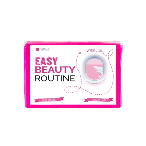 Veralab easy beauty routine pelle sensibile olio denso 30 ml + acqua micellare 50 ml + luce liquida 50 ml + zero stress 15 ml