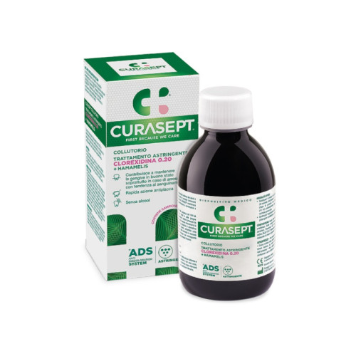 Curasept collutorio ads dna trattamento astringente 200 ml + campione omaggio dentifricio astringente 6 ml