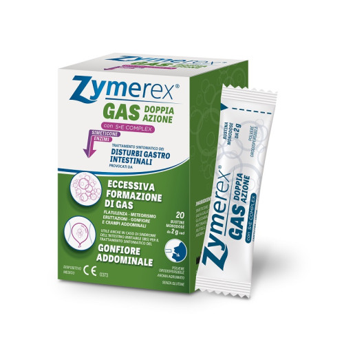 Zymerex gonfiore gas doppia azione con s+e complex 20 bustine monodose da 2 g