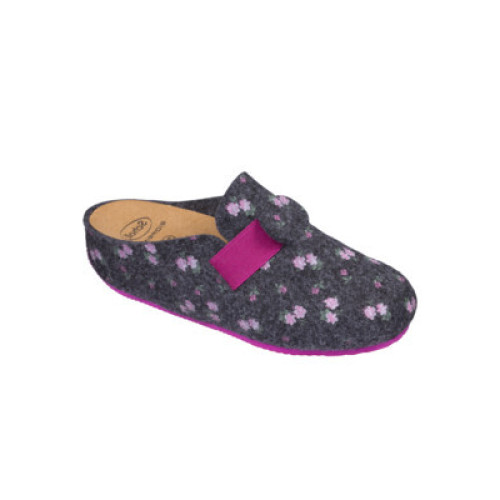 Calzatura lareth floral printed felt woman dk grey/fuchsia 38