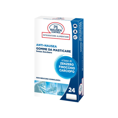 P6 nausea control 24 gomme da masticare senza zucchero