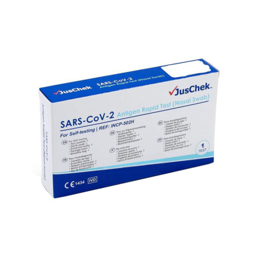 Test antigenico rapido covid-19 juschek autodiagnostico determinazione qualitativa antigeni sars-cov-2 in tamponi nasali mediante immunocromatografia