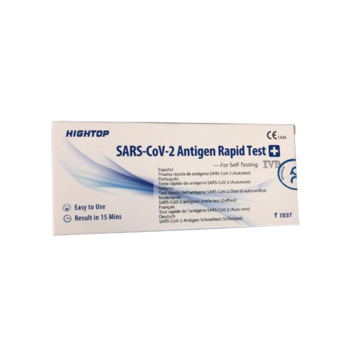 Test antigenico rapido covid-19 hightop autodiagnostico determinazione qualitativa antigeni sars-cov-2 in tamponi nasali mediante immunocromatografia
