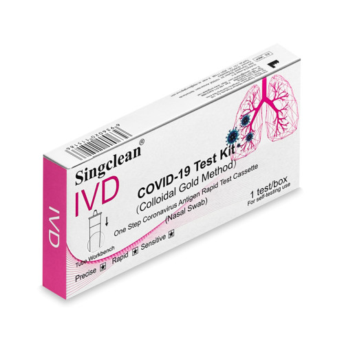 Test antigenico rapido covid-19 singclean autodiagnostico determinazione qualitativa antigeni sars-cov-2 in tamponi nasali mediante immunocromatografia