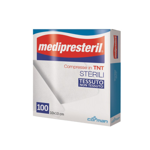 Garza compressa medipresteril tnt 10x10cm 100 pezzi