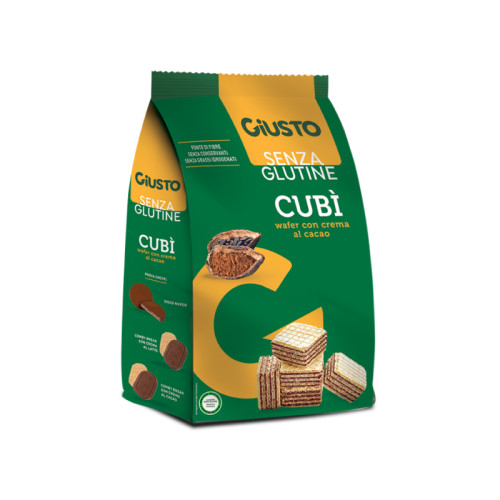 Giusto senza glutine cubi' wafer cacao 250 g
